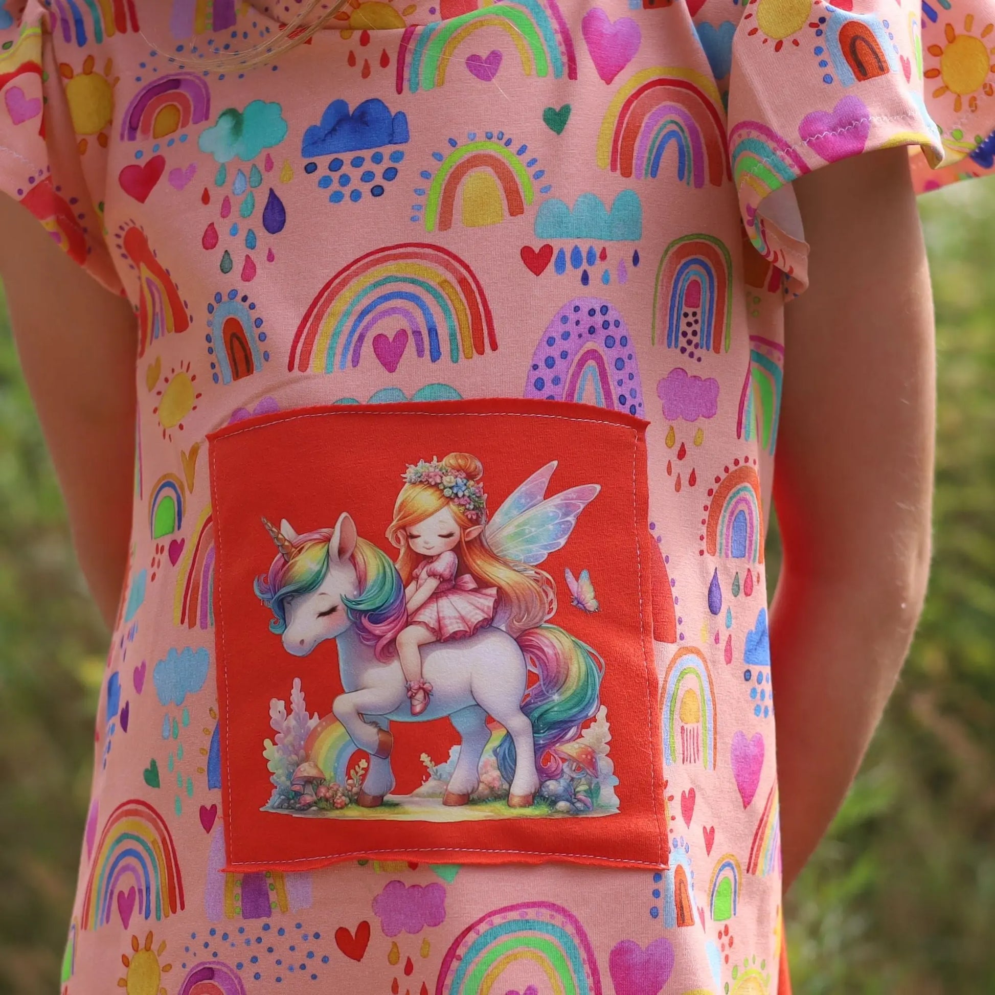 Bügelbild kleine Fee mit Einhorn #25 Fylou's Style