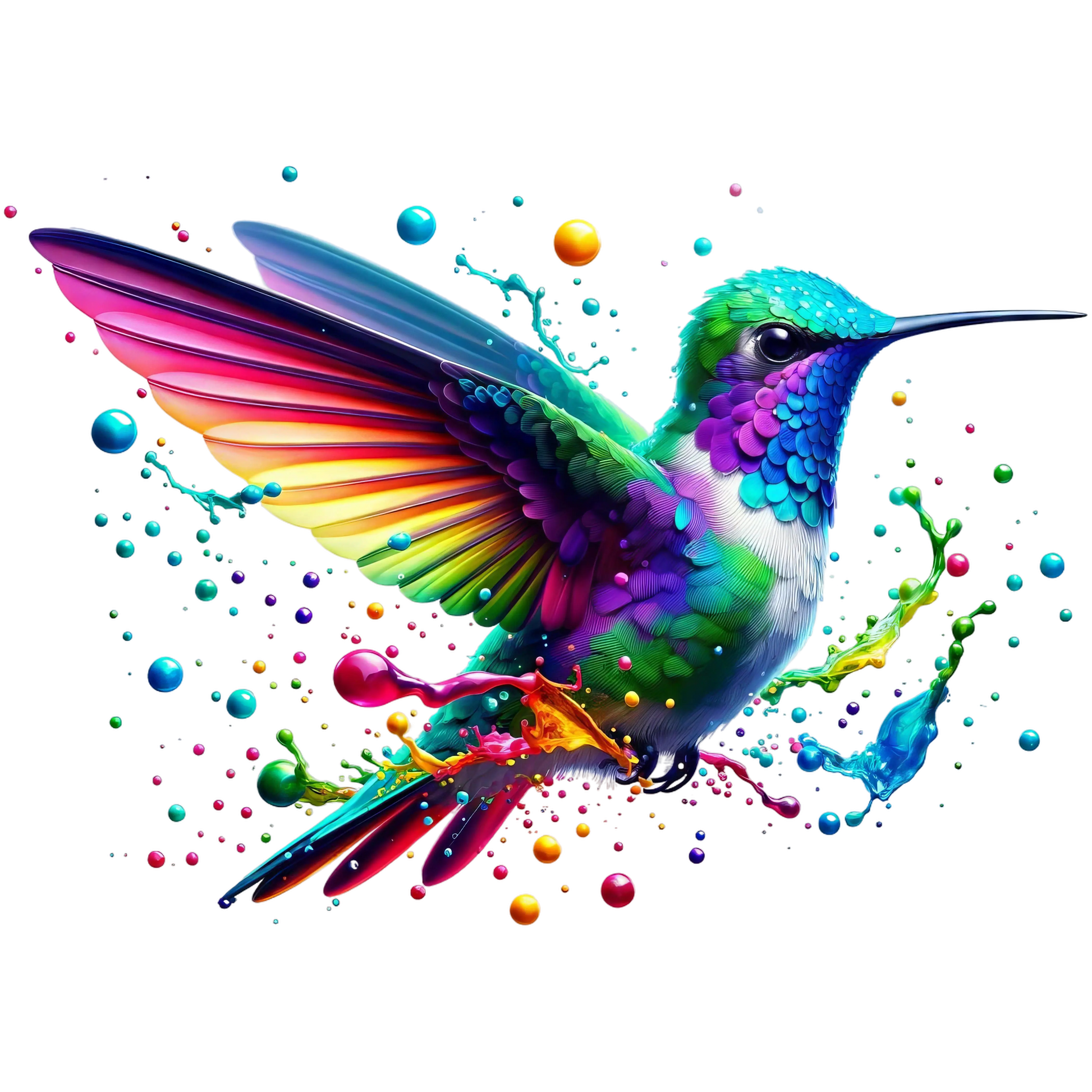 Bügelbild 3D Kolibri #5 Fylou's Style