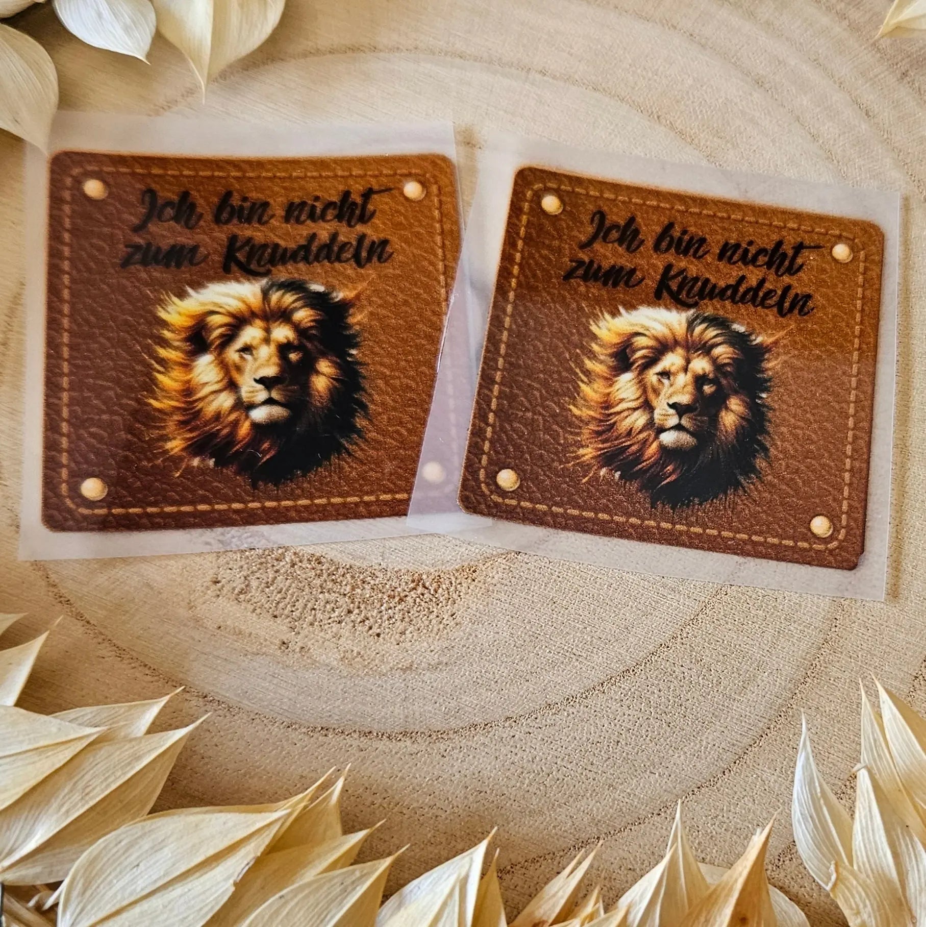 Bügellabel Löwe kuddeln Fylou's Style
