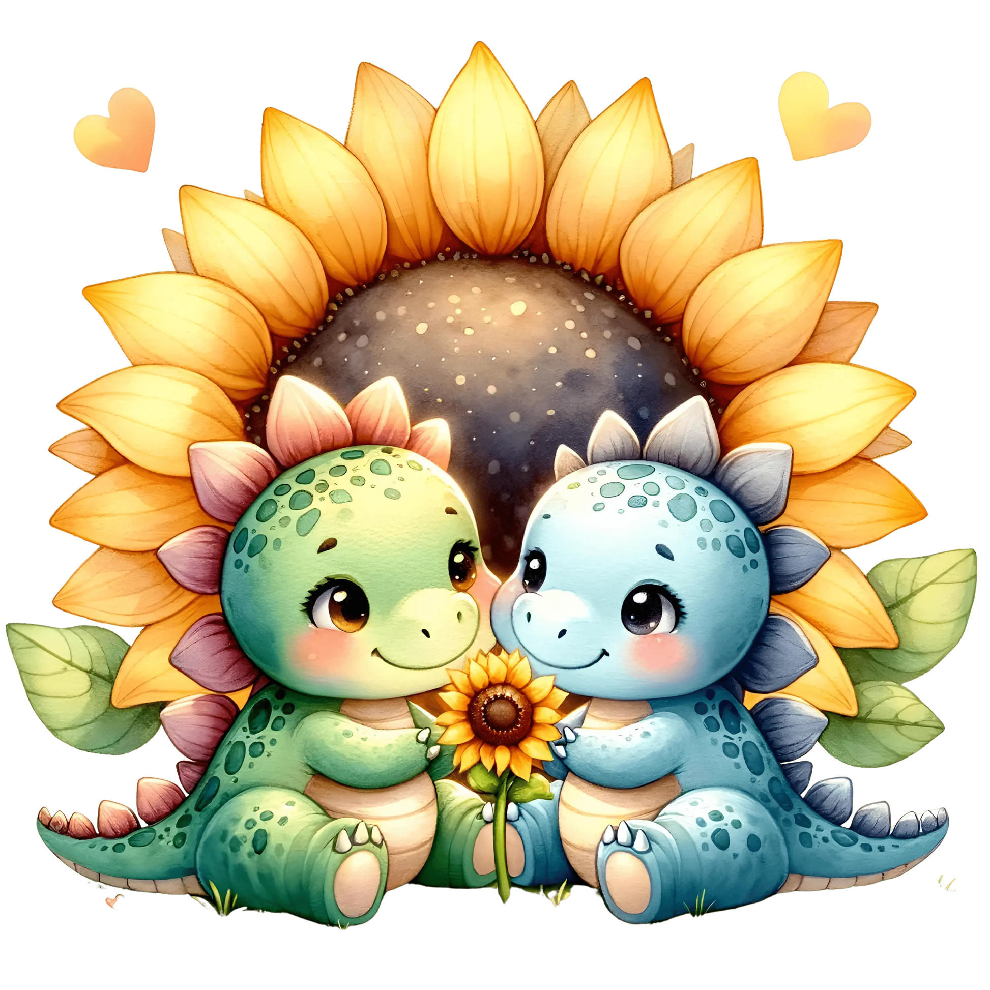 Bügelbild  Sonnenblumen Dinosaurier #11 Fylou's Style