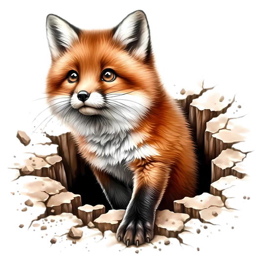 Bügelbild 3D Fuchs #8 Fylou's Style