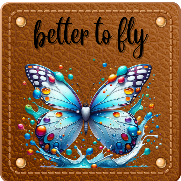 Bügellabel Better to fly 2