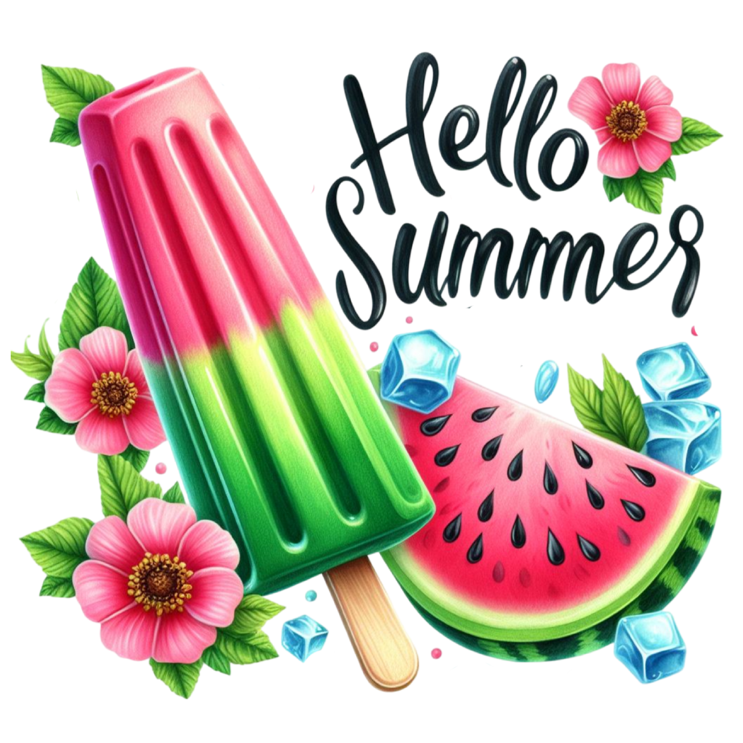 Iron-on Image Hello Summer Melon #26