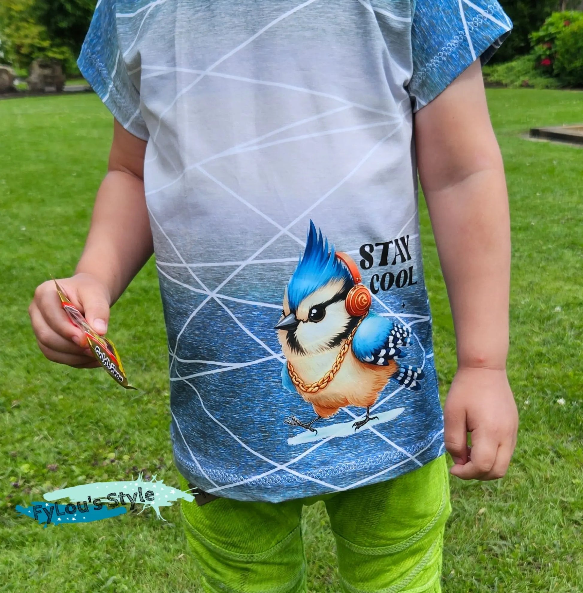 Bügelbild  lustiger Vogel stay cool Fylou's Style