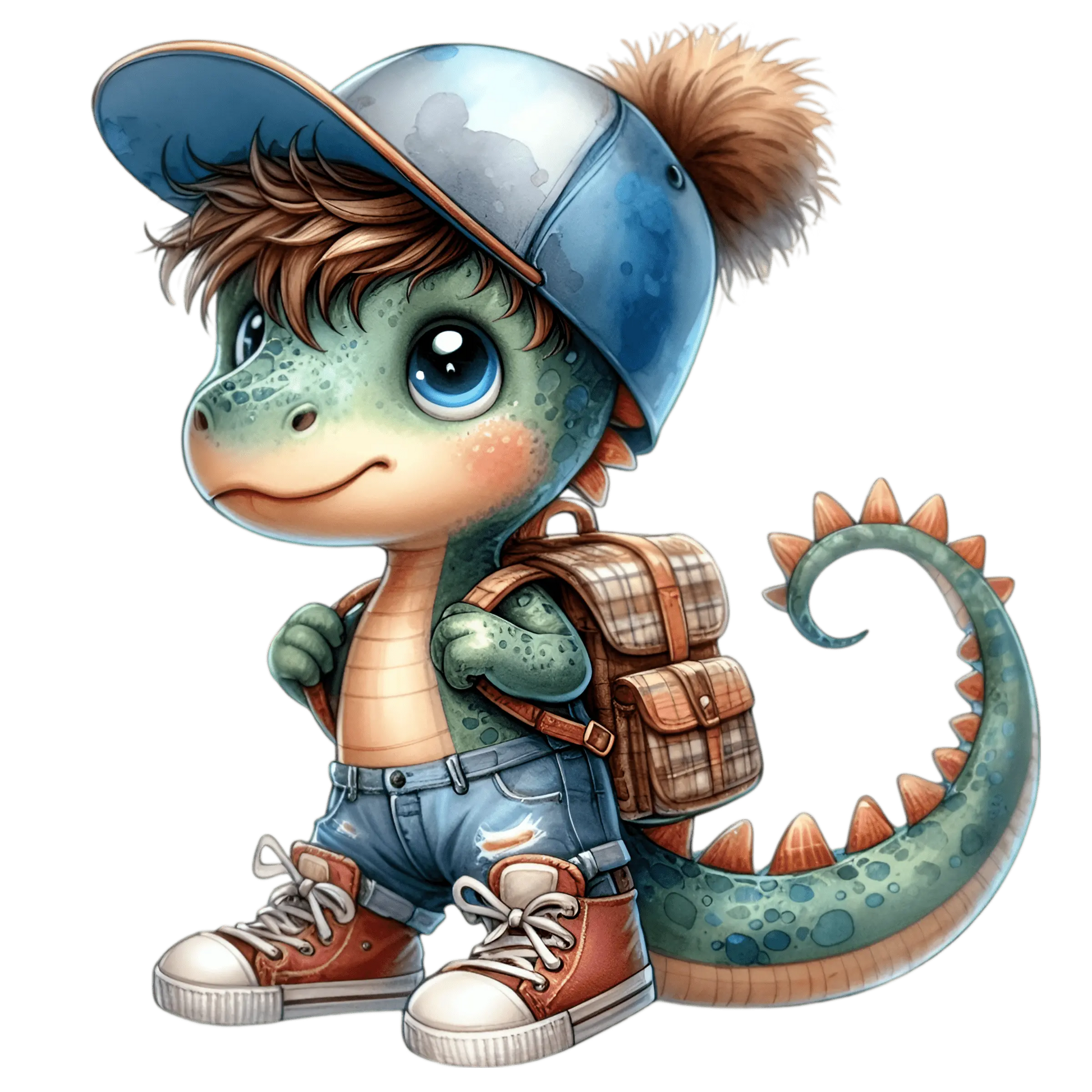 Bügelbild Cooler Dino geht zur Schule #4 Fylou's Style