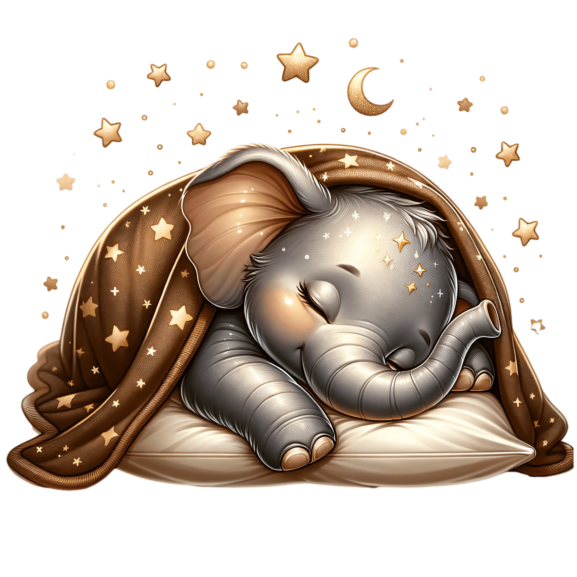 Bügelbild schlafender Elefant - Fylou's Style