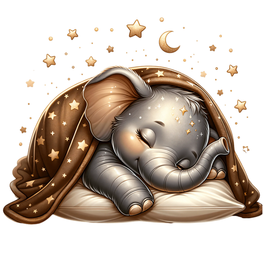 Bügelbild schlafender Elefant - Fylou's Style