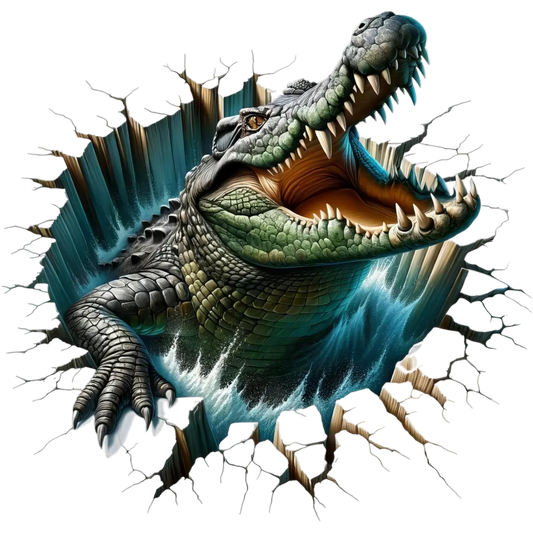 Bügelbild 3D Krokodil #2 Fylou's Style