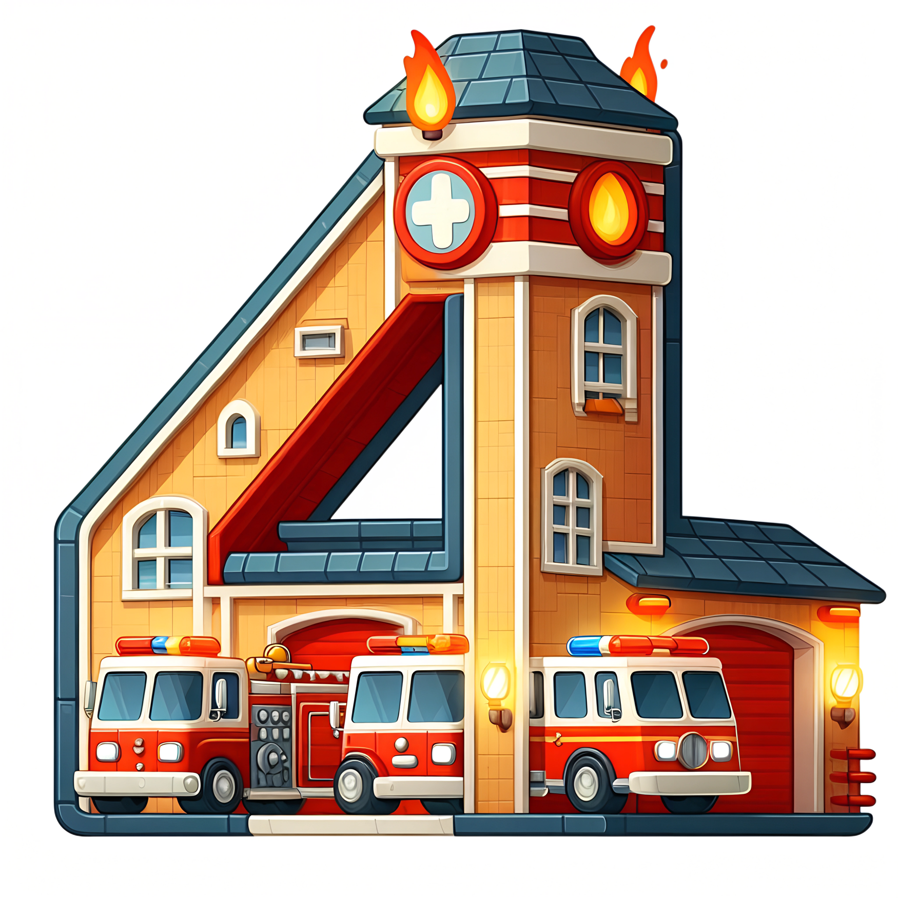 Bügelbild Feuerwehr Zahlen Fylou's Style