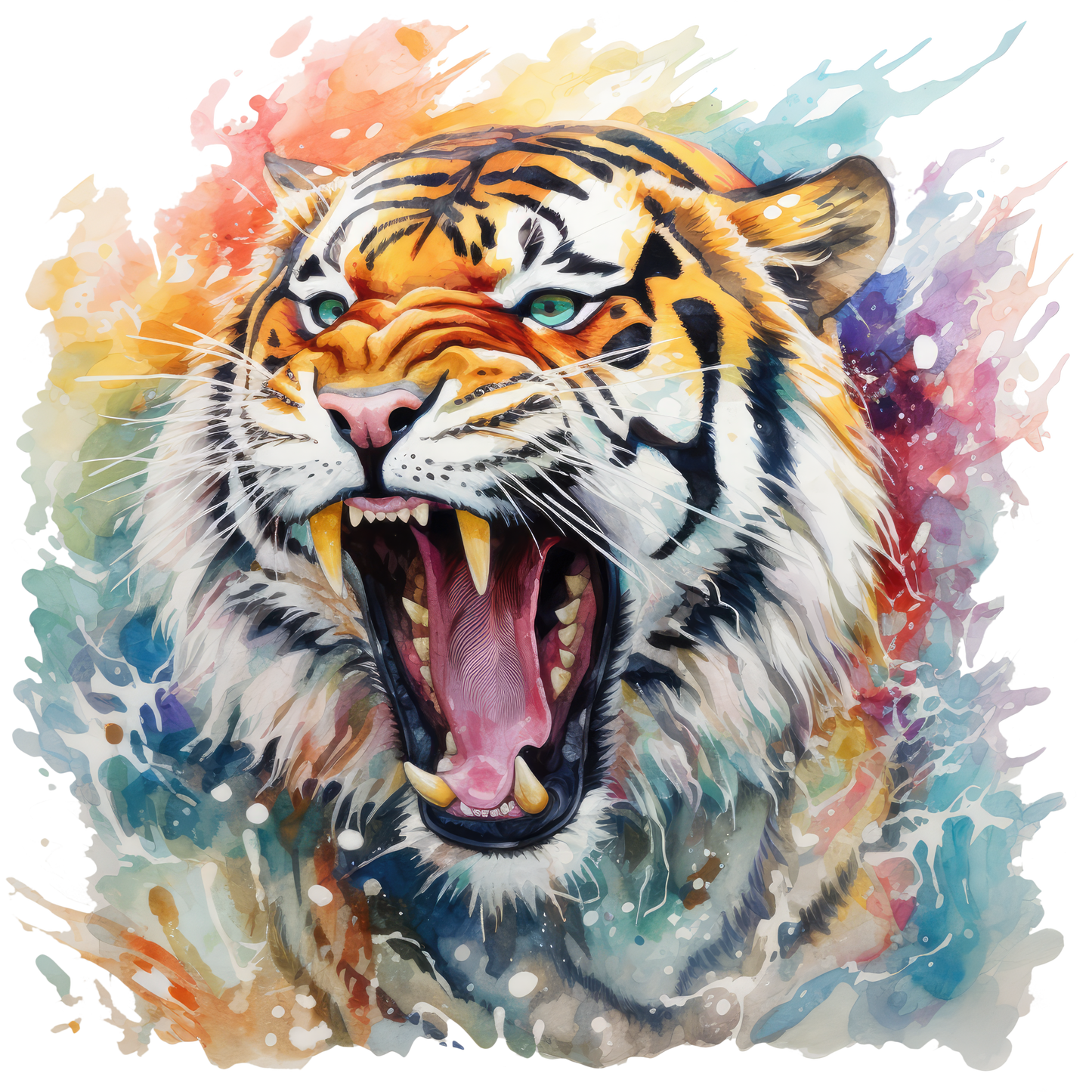 Iron-on Image Tiger Watercolor #01