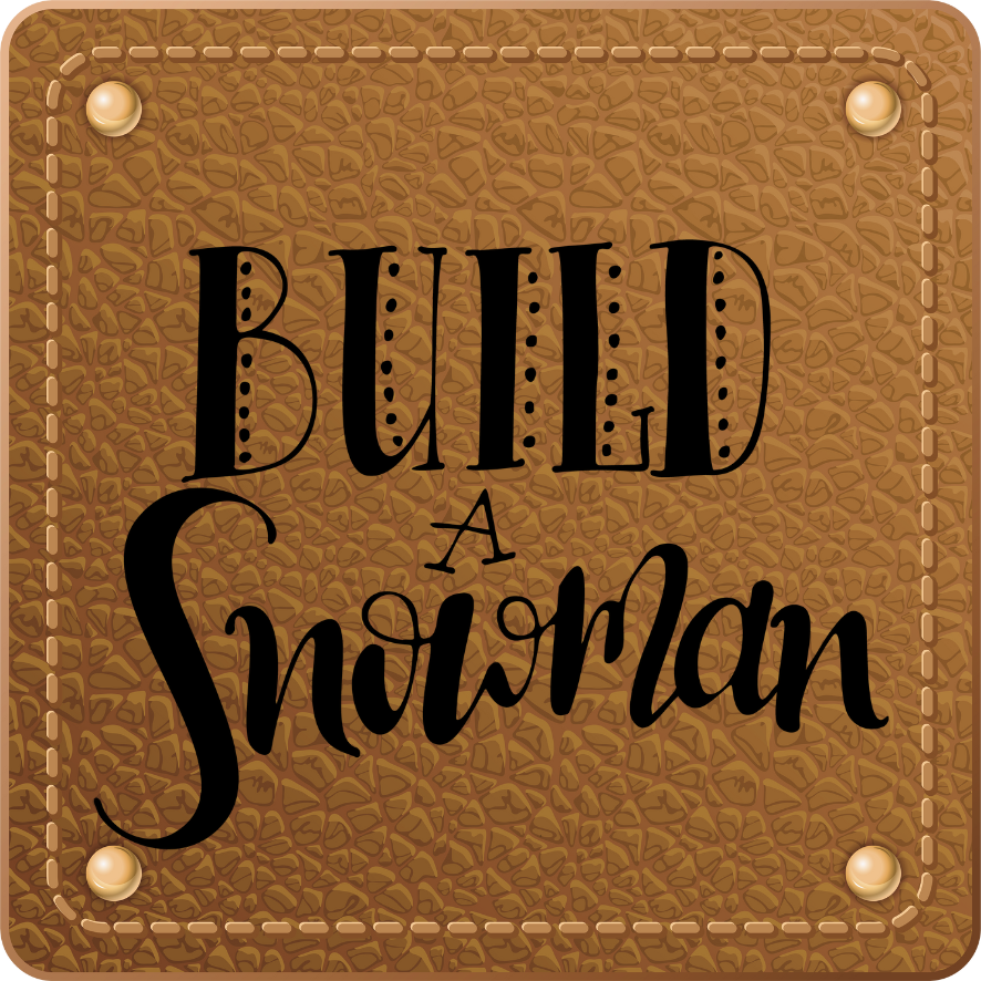 iron-on label Build a Snowman