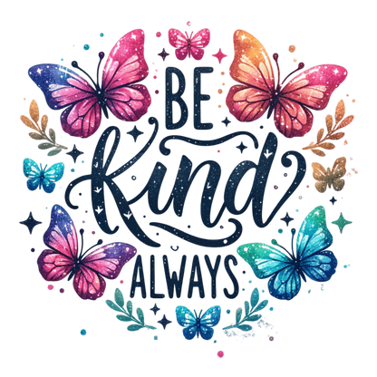Bügelbild  Be Kind Schmetterling Fylou's Style