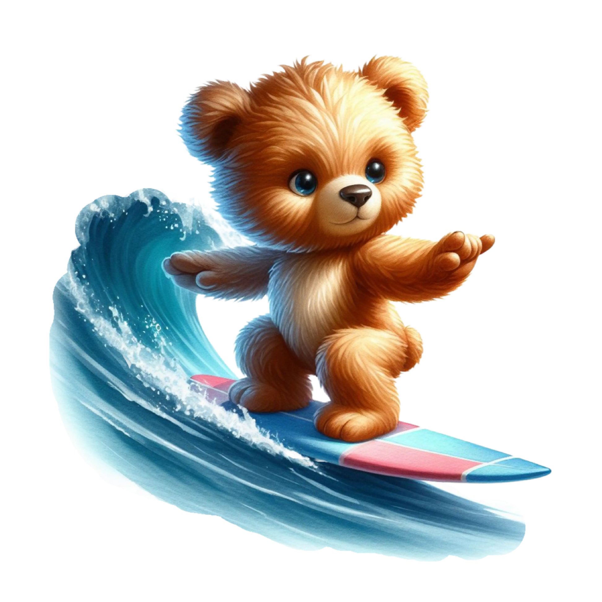 Bügelbild Animal Surfing #14 Fylou's Style
