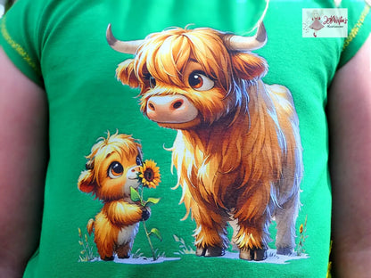 Bügelbild Highland Kuh mit Mama Fylou's Style