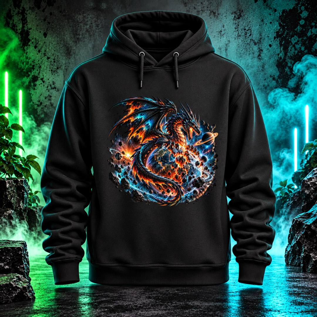 Bügelbild Kosmischer Drache zerreißt einen Planeten