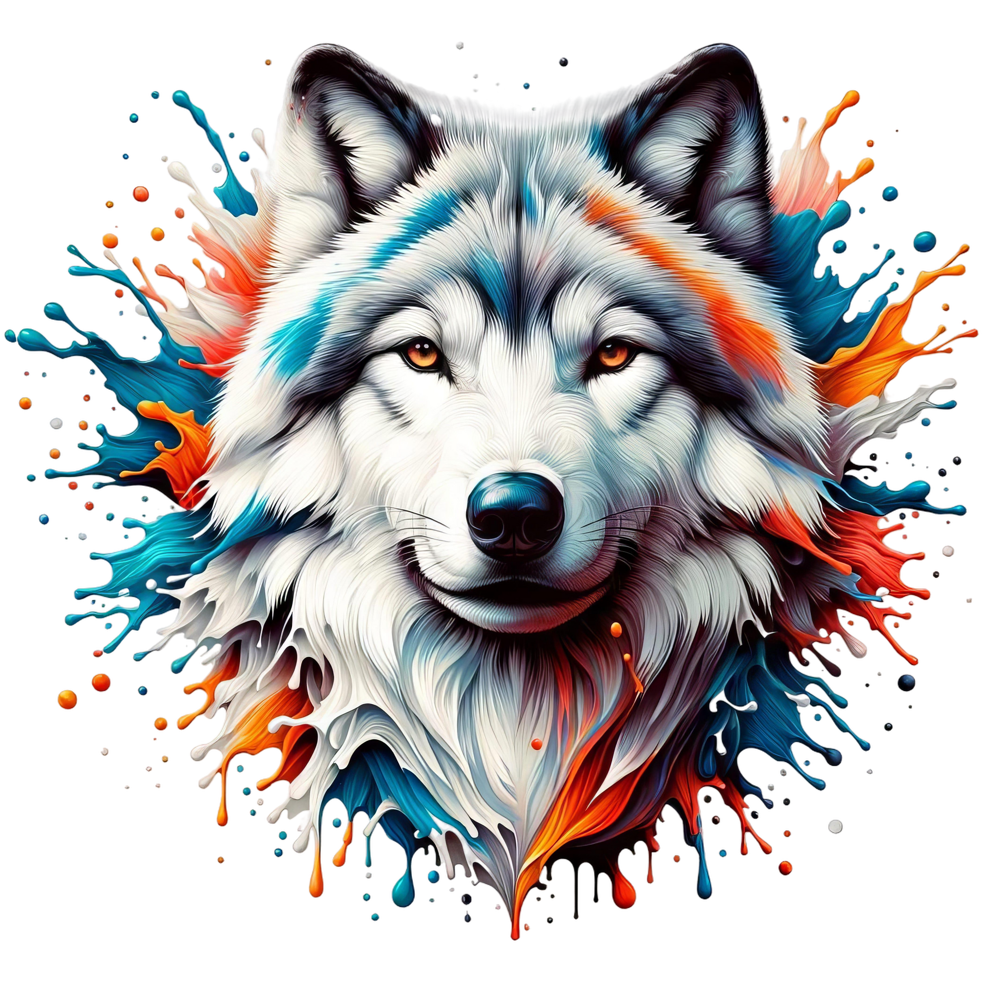 Bügelbild 3D Wolf #5 Fylou's Style