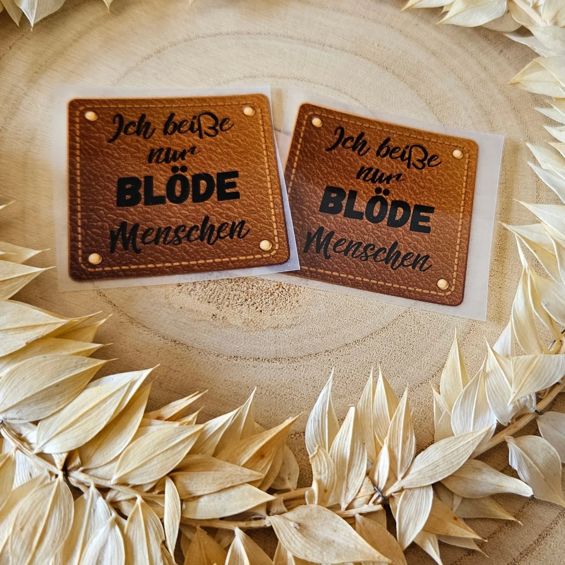 Bügellabel Blöde Menschen Fylou's Style