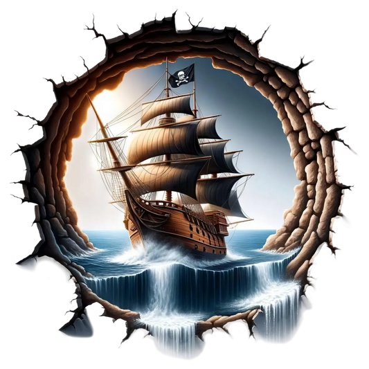 Bügelbild 3D Schiff #2 Fylou's Style