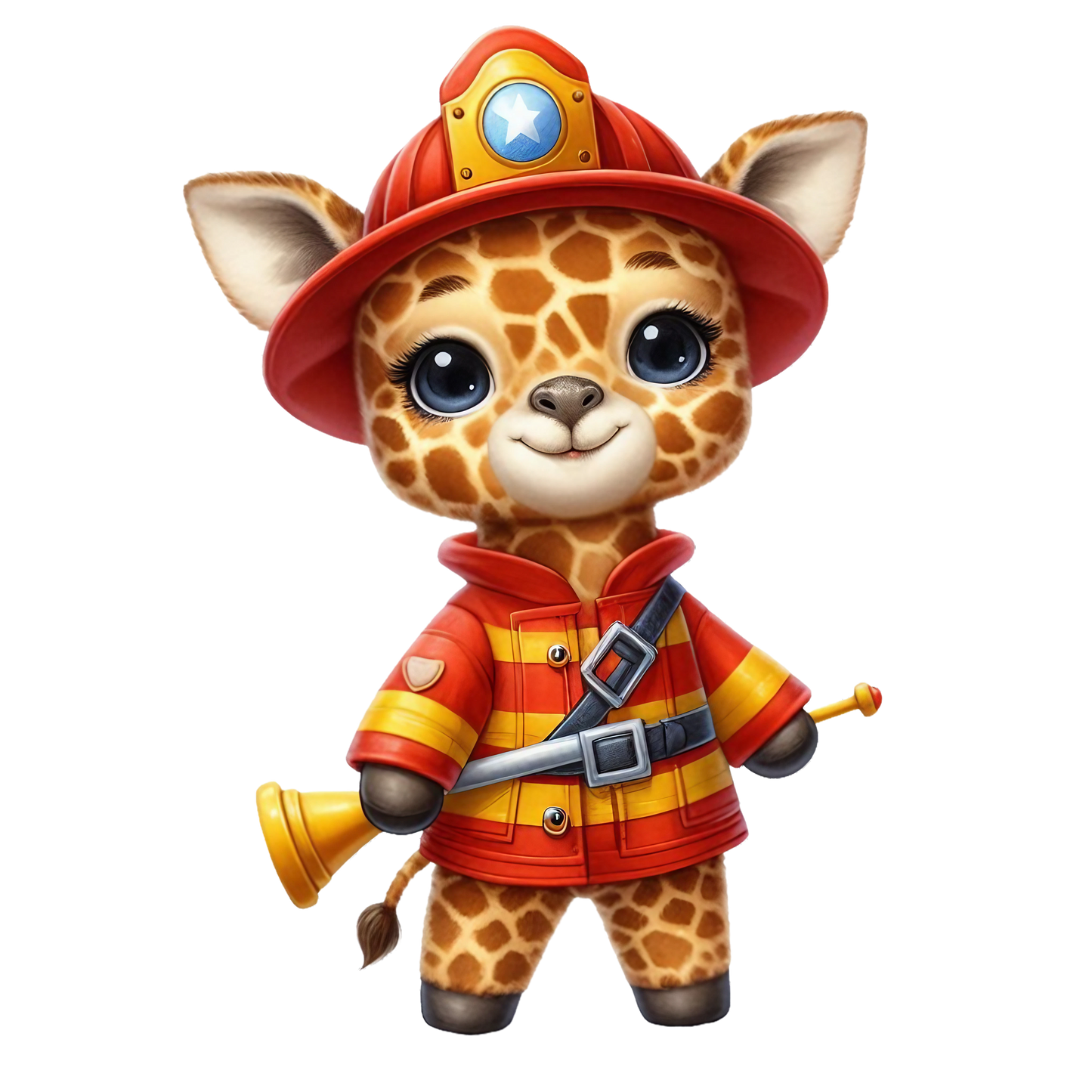 Bügelbild Giraffe Feuerwehr #3