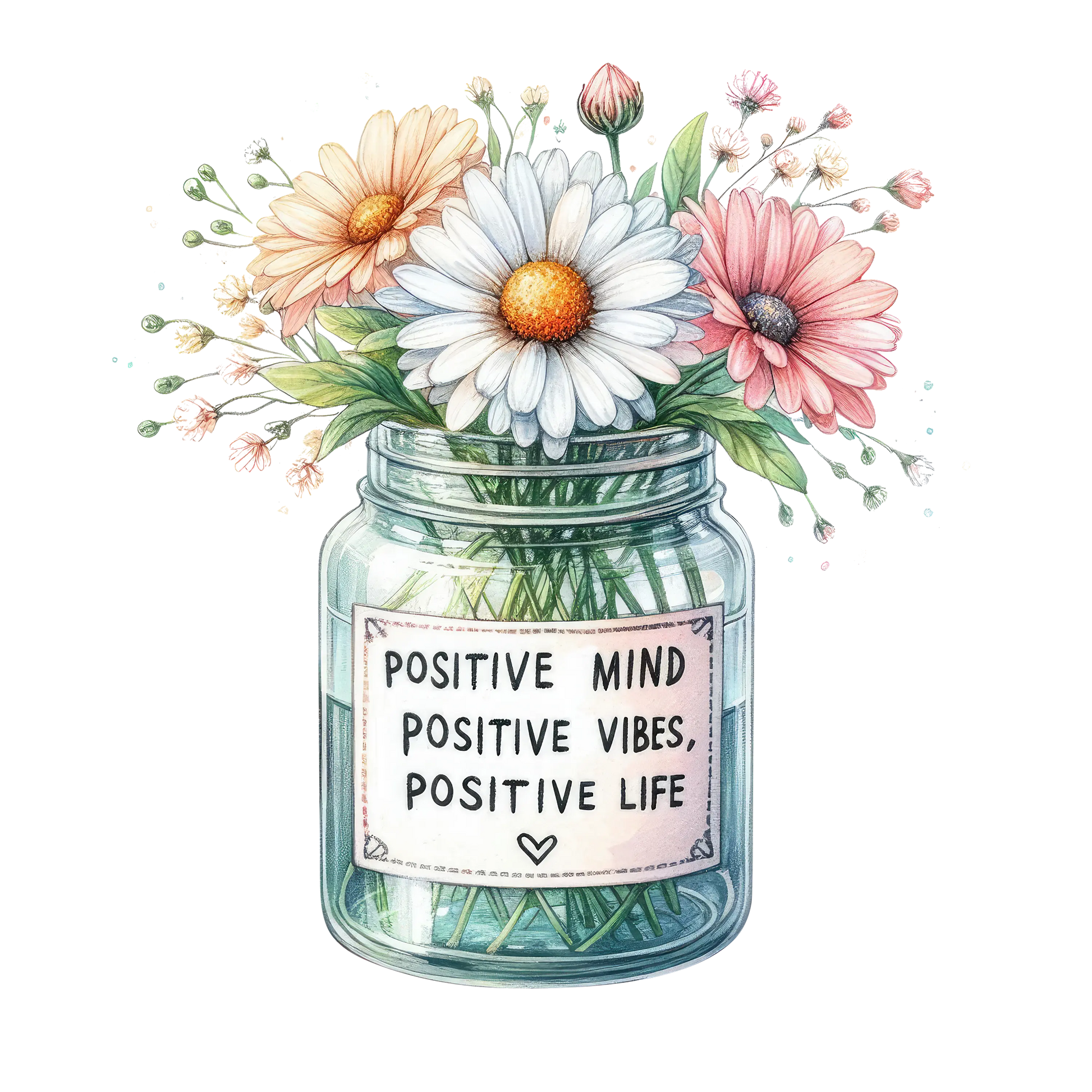 Bügelbild Positive Mind Fylou's Style