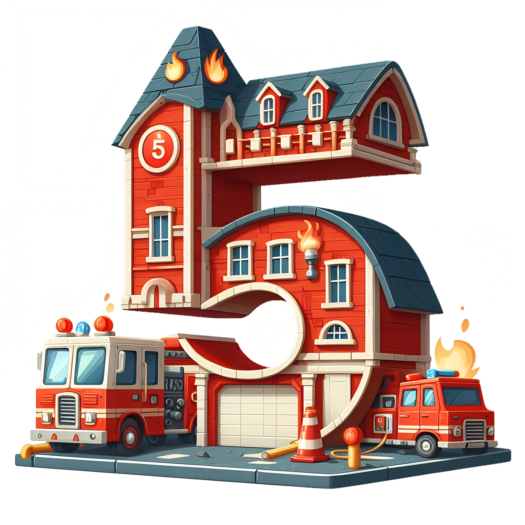 Bügelbild Feuerwehr Zahlen Fylou's Style