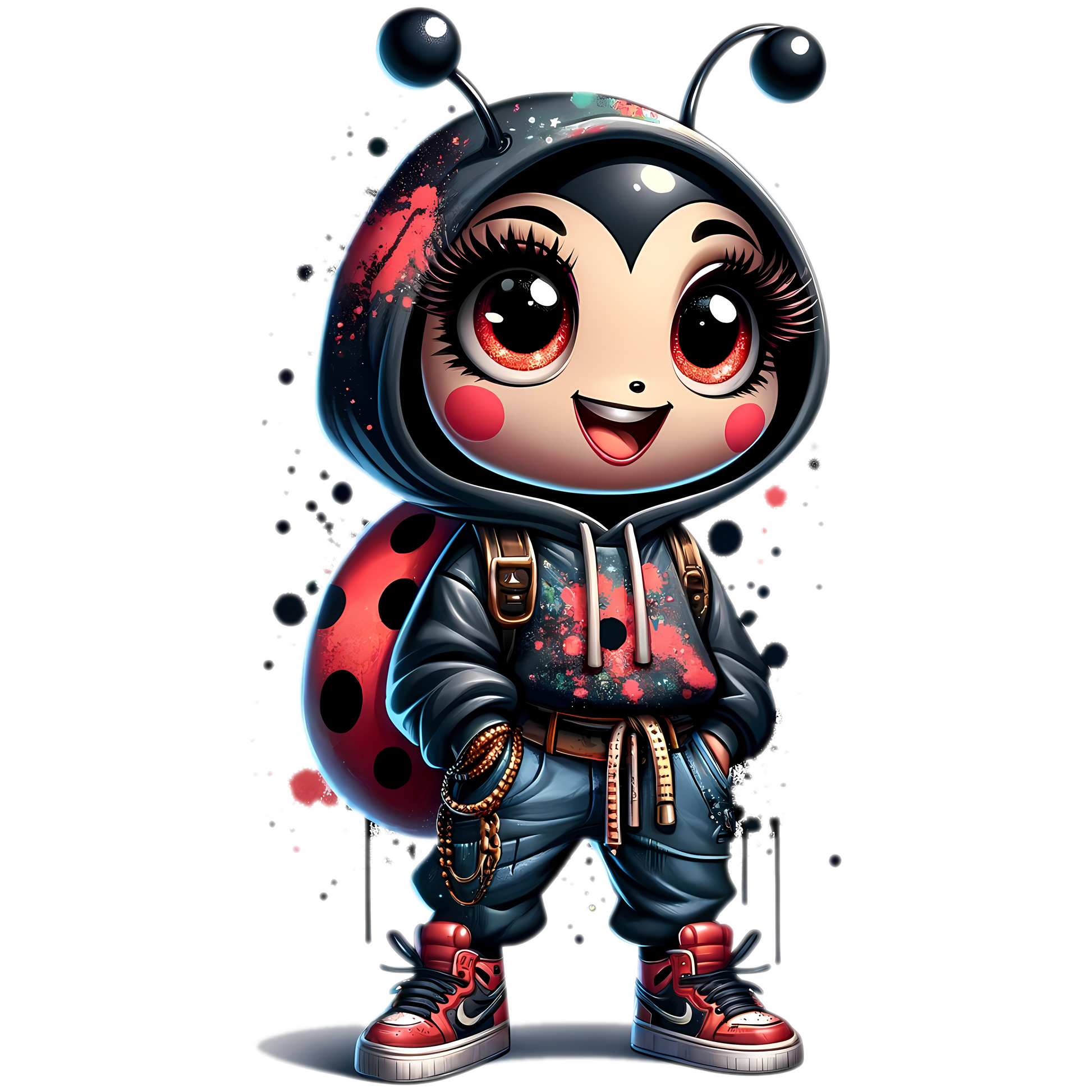 Bügelbild  Streetwear Grafitti Ladybug #1 Fylou's Style