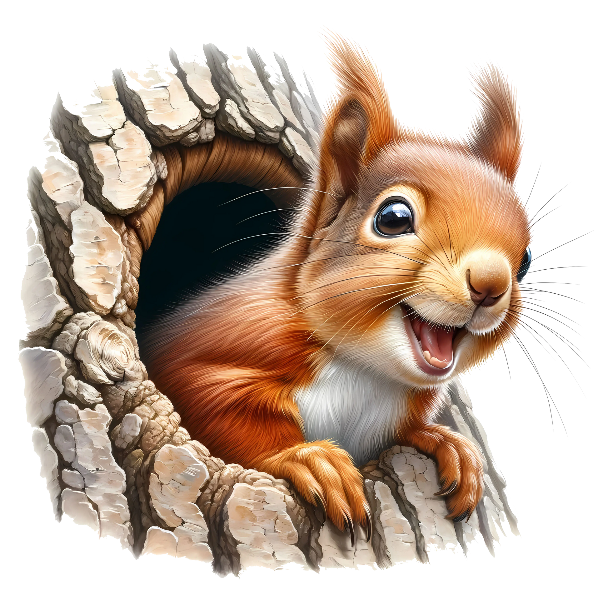 Bügelbild 3D Eichhörnchen #1 Fylou's Style