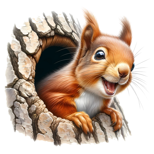 Bügelbild 3D Eichhörnchen #1 Fylou's Style
