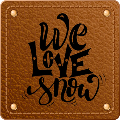 Bügellabel We Love Snow - Fylou's Style