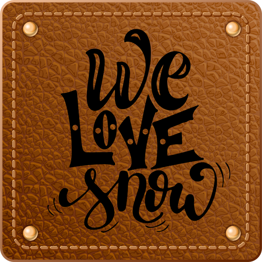 iron-on label We Love Snow