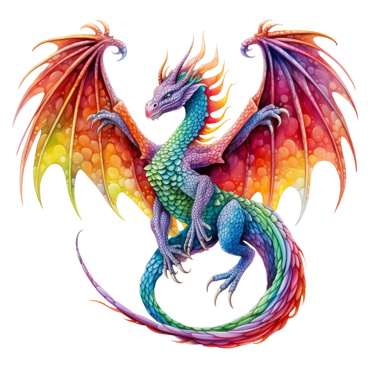 Bügelbild Rainbow Drache #2 Fylou's Style