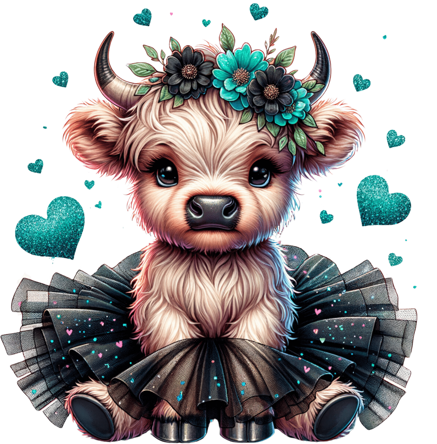 Iron-on Image Cute Highland Cow #8
