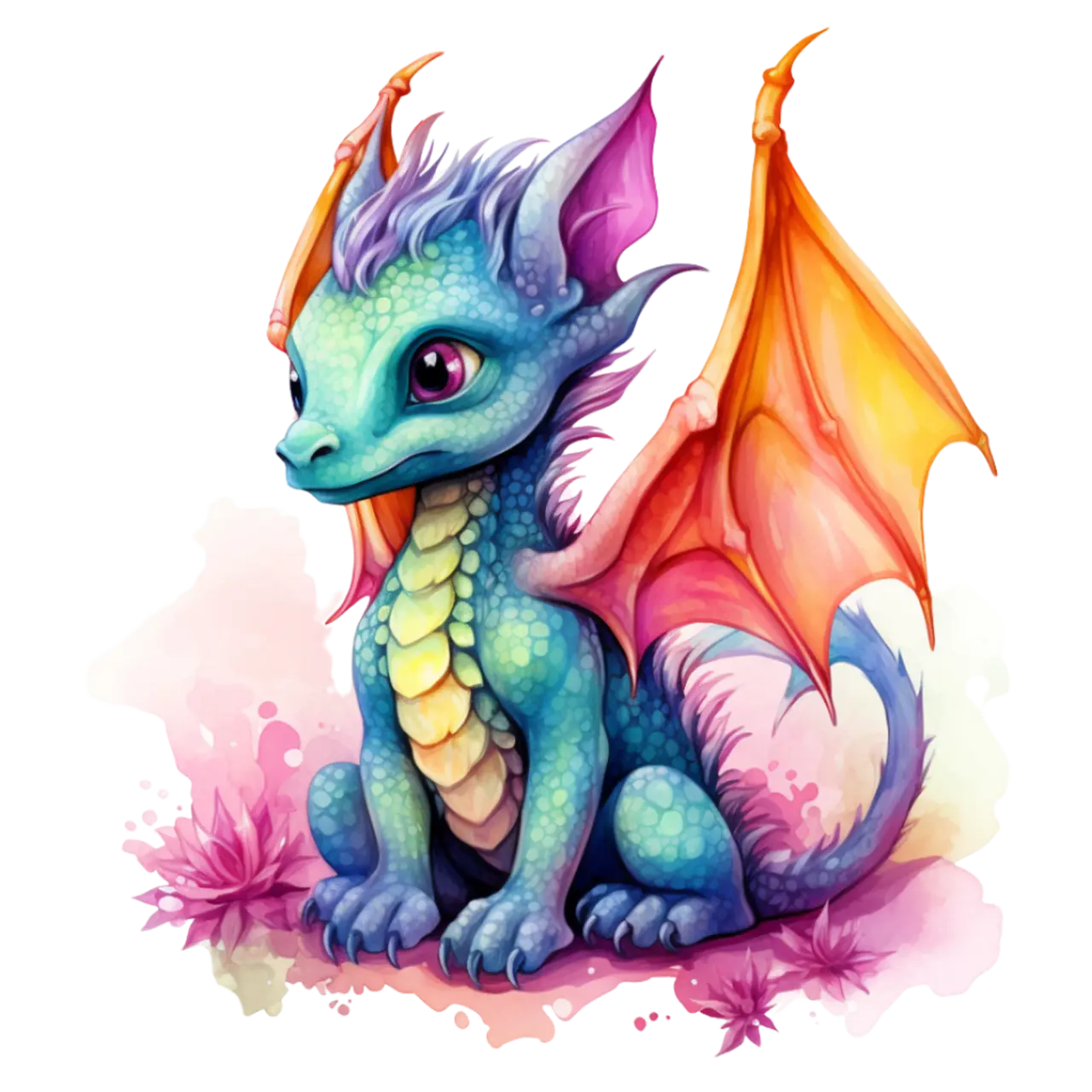 Bügelbild Rainbow Drache #4 Fylou's Style