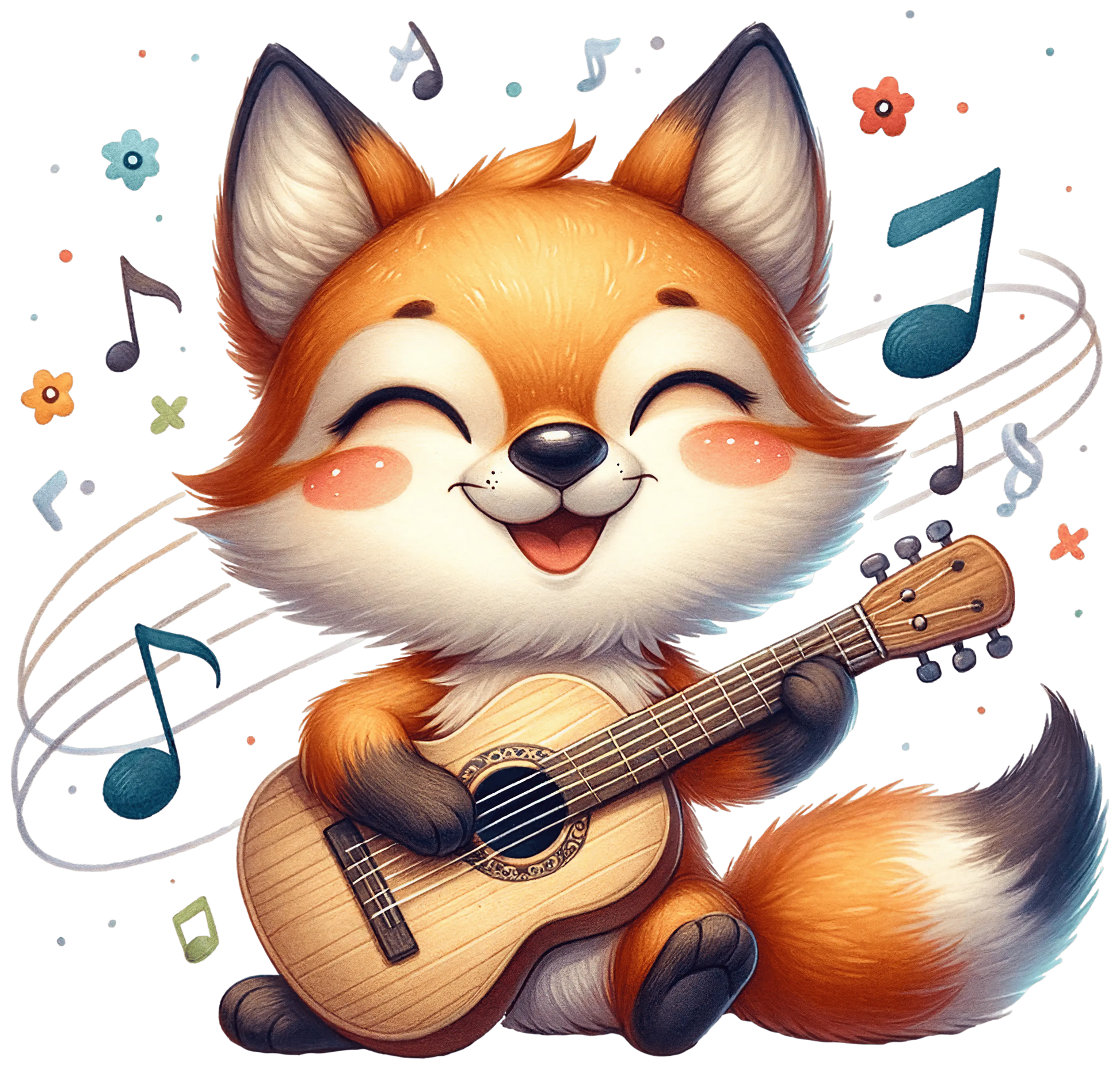 Bügelbild Musik Fuchs Fylou's Style