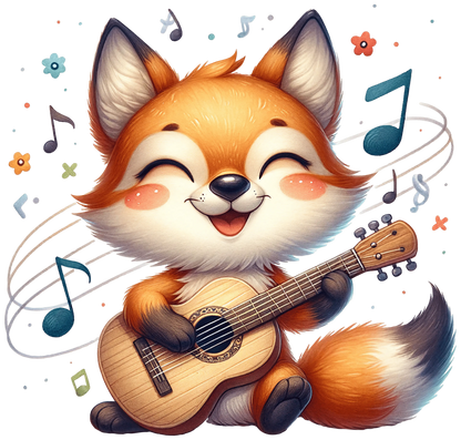 Bügelbild Musik Fuchs Fylou's Style