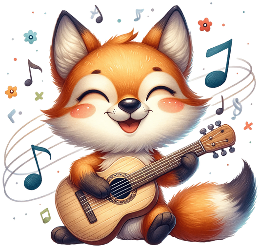 Bügelbild Musik Fuchs Fylou's Style