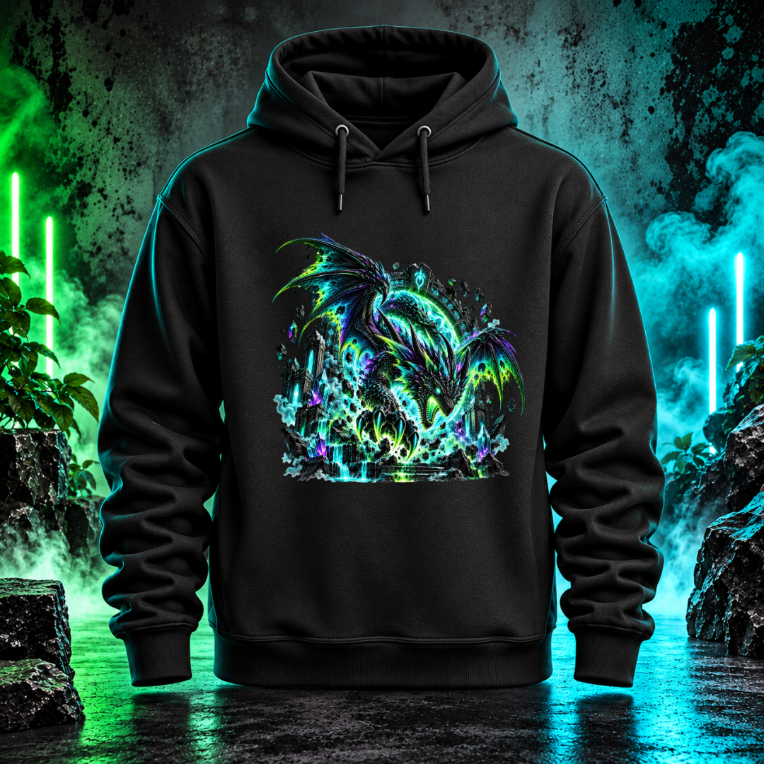 Bügelbild Neondrache aus dem Runenportal