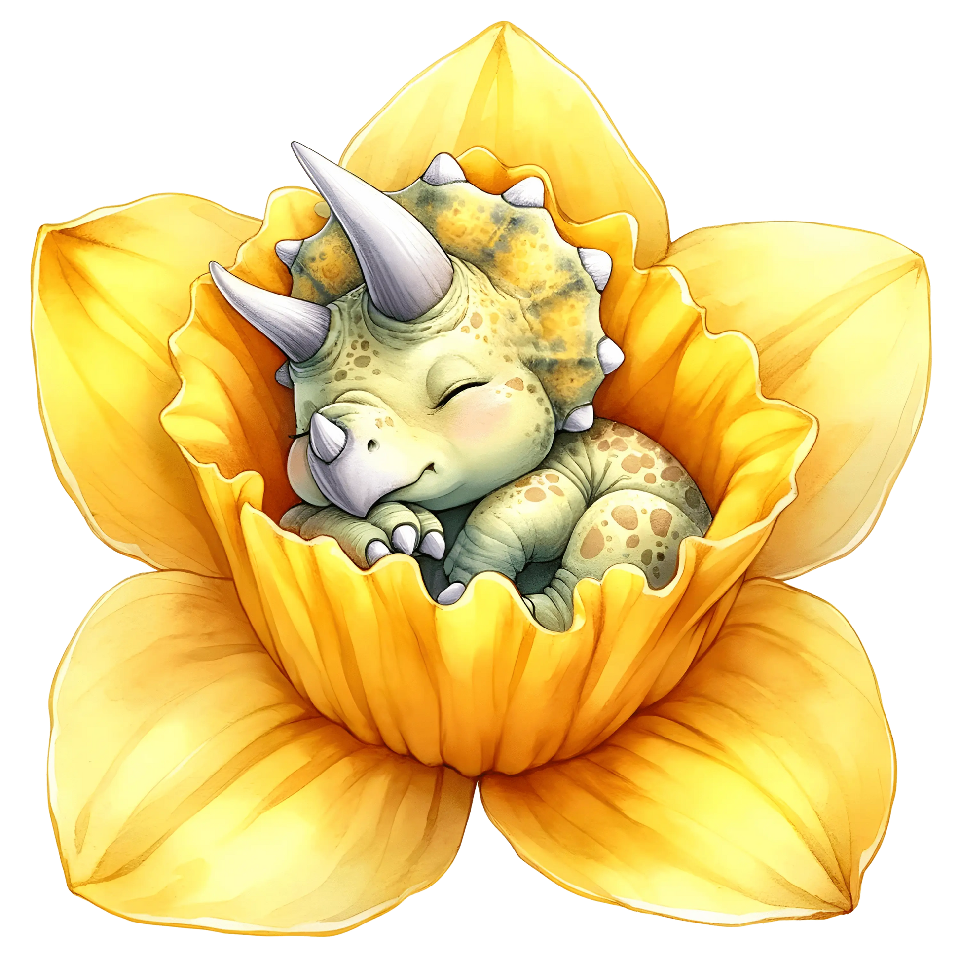 Bügelbild Dinobabys in Blumen #4 Fylou's Style