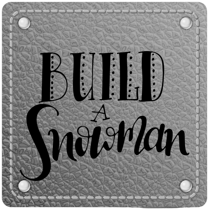 iron-on label Build a Snowman