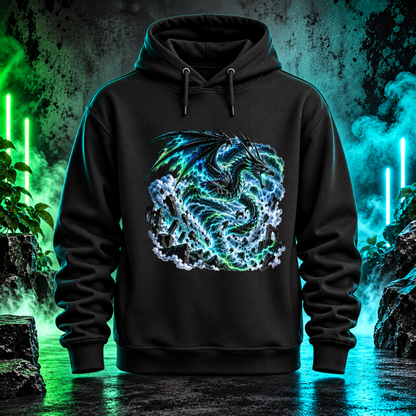 Bügelbild Sturmwächter Drache im Wirbelsturm