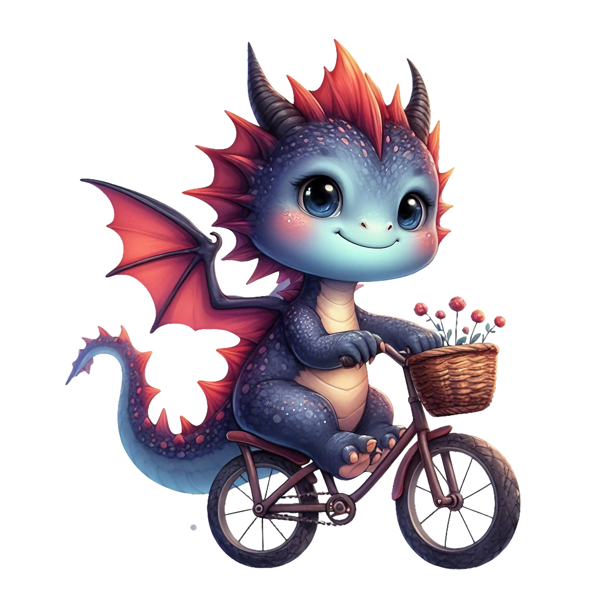 Bügelbild Drache auf Fahrrad #1 Fylou's Style