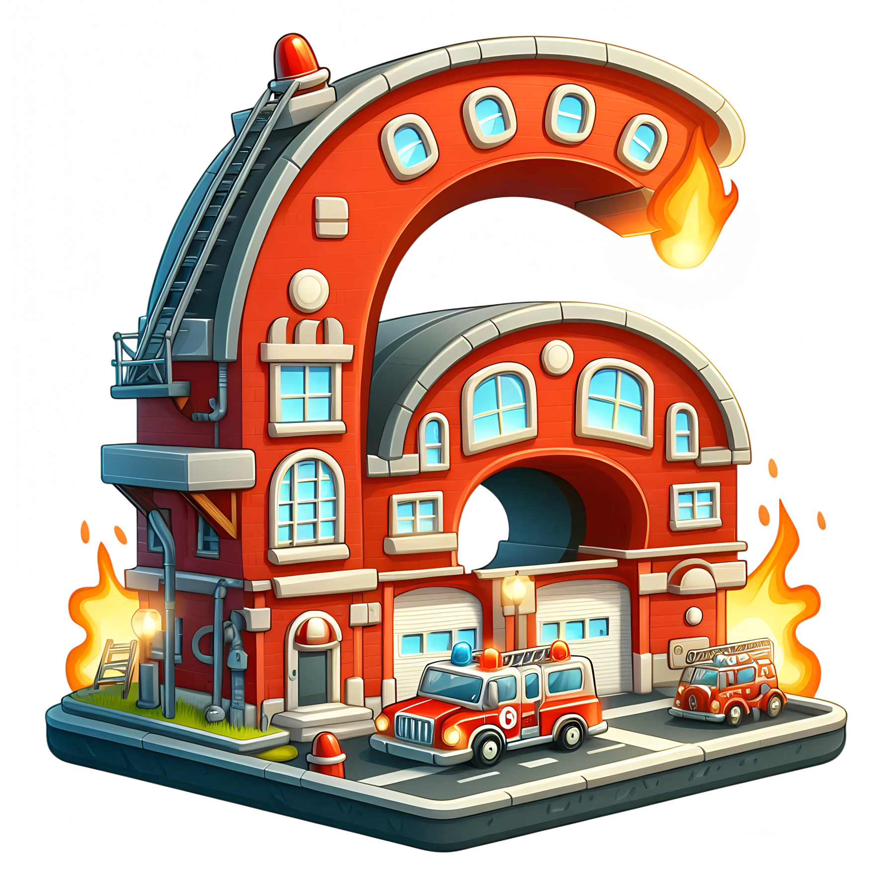 Bügelbild Feuerwehr Zahlen Fylou's Style