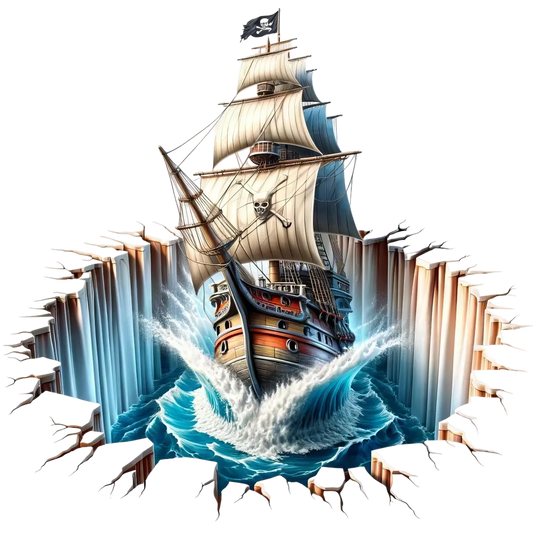 Bügelbild 3D Schiff #8 Fylou's Style