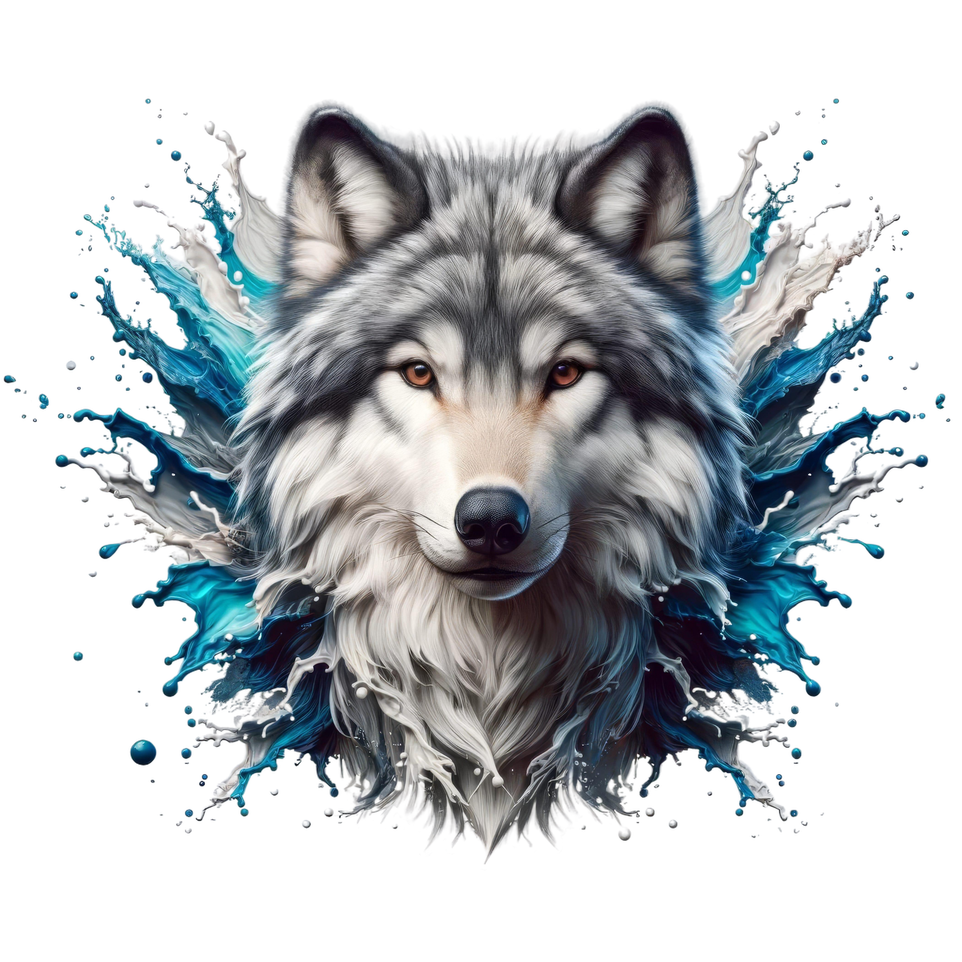 Bügelbild 3D Wolf #9 Fylou's Style