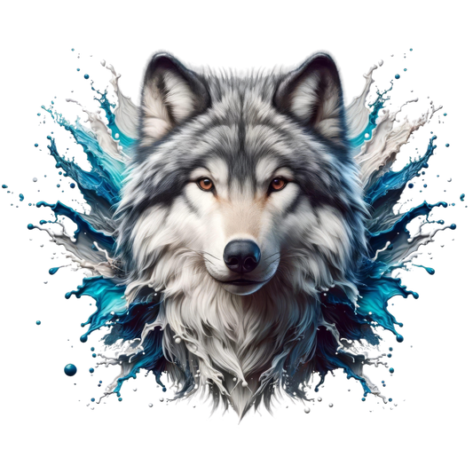 Bügelbild 3D Wolf #9 Fylou's Style