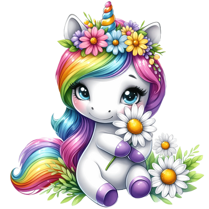 Bügelbild Regenbogen Einhorn #1 Fylou's Style