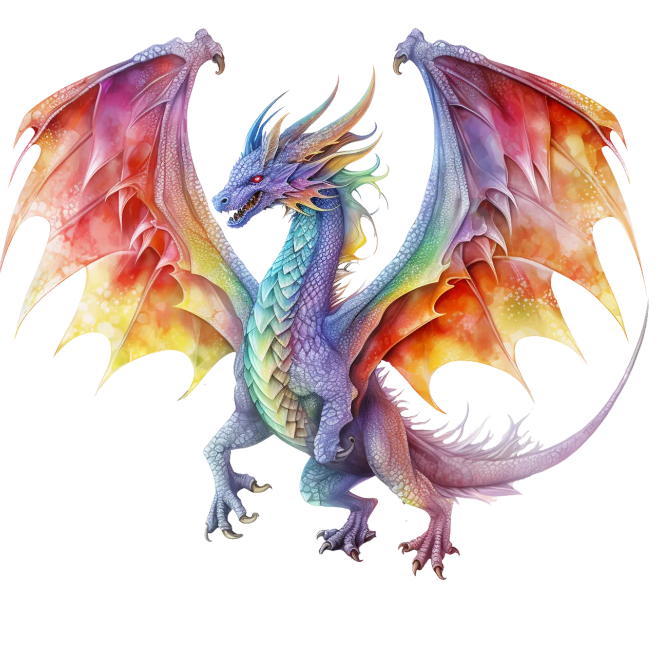 Bügelbild Rainbow Drache #1 Fylou's Style