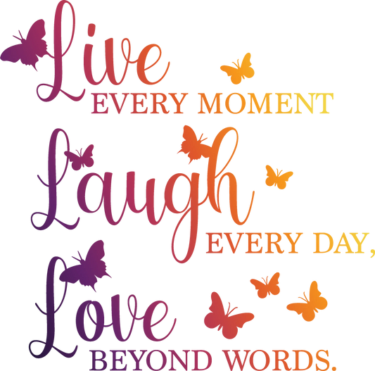 Bügelbild Live Laugh Love color Fylou's Style