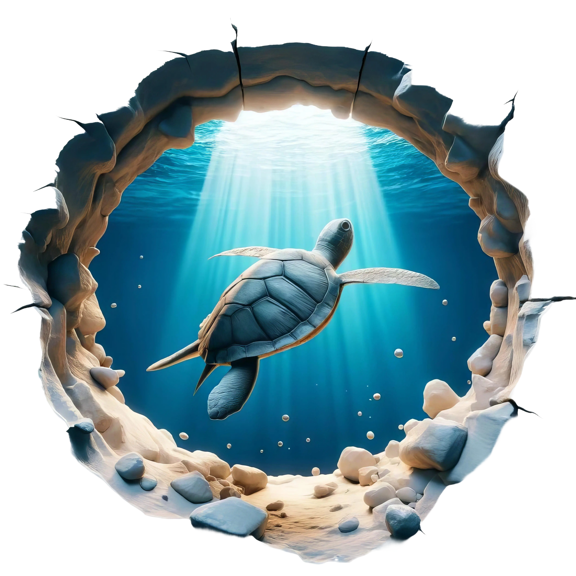 Bügelbild 3D Schildkröte #2 Fylou's Style