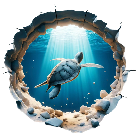 Bügelbild 3D Schildkröte #2 Fylou's Style